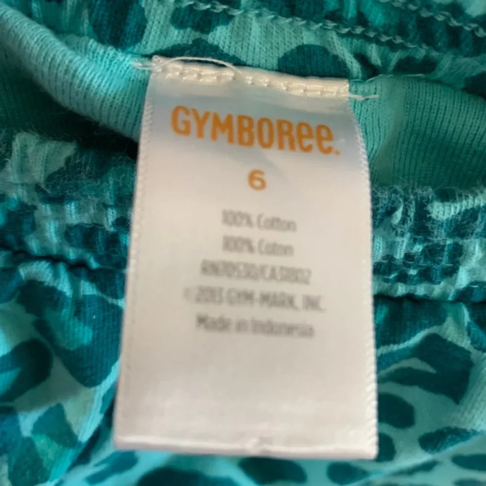 Gymboree blue ruffled animal print skort 6